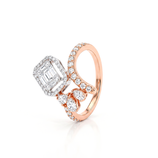 Luxe Roségouden Diamanten Ring 0.89 ct
