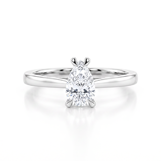 Klassieke Witgouden Solitair Diamanten Ring