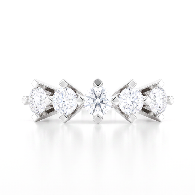 Witgouden ring, 1,00 ct natuurlijke diamant