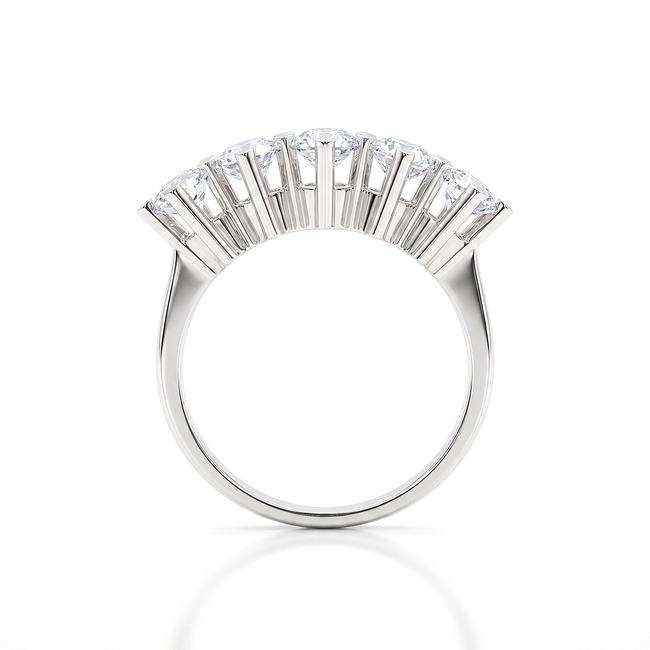 Witgouden ring, 1,00 ct natuurlijke diamant