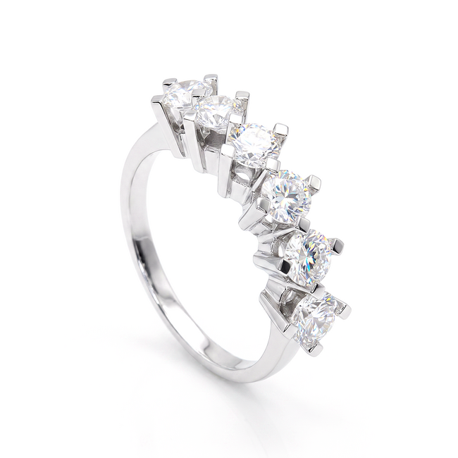 Witgouden ring, 1,00 ct natuurlijke diamant