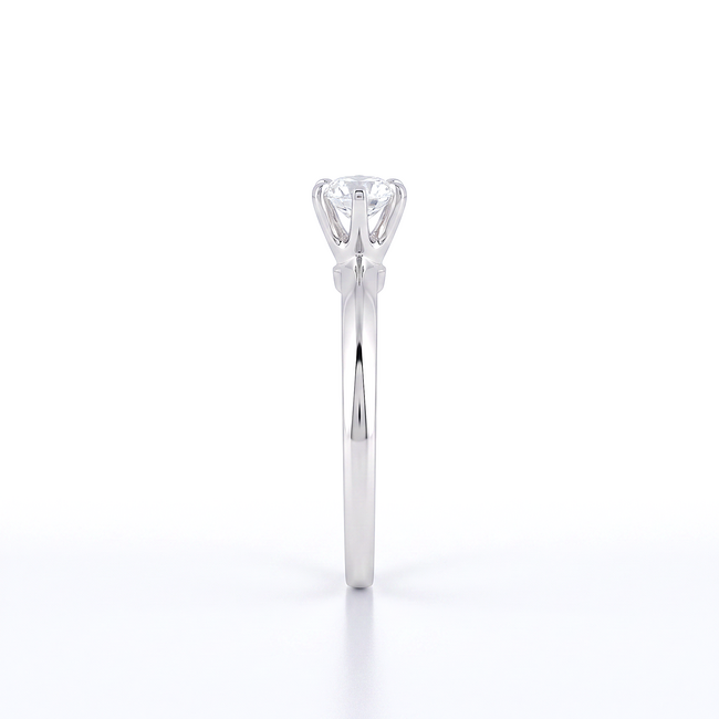 Solitaire Diamanten Ring Witgoud