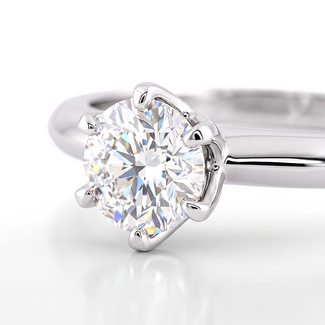 Solitaire Diamanten Ring Witgoud