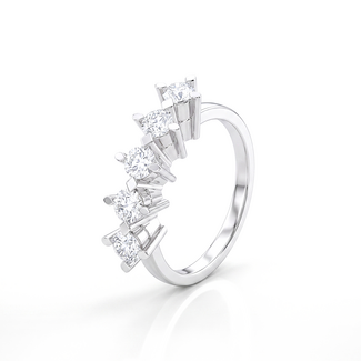 Elegante Diamanten Rij Ring
