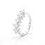Witgouden Rij Ring met Vijf Diamanten