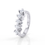 Witgouden Ring met Vijf Natuurlijke Diamanten