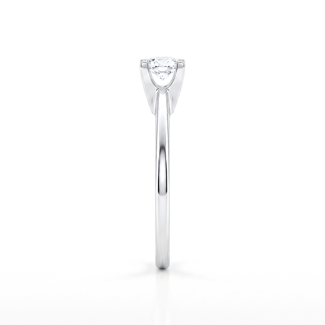 Witgouden ring met solitaire diamant