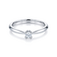 Witgouden solitair ring met diamant 0,14 ct