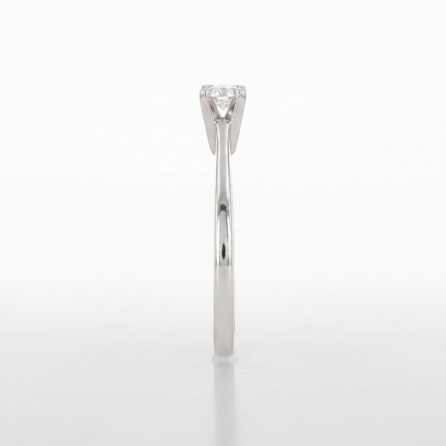 Witgouden ring, 0,14 ct briljant diamant