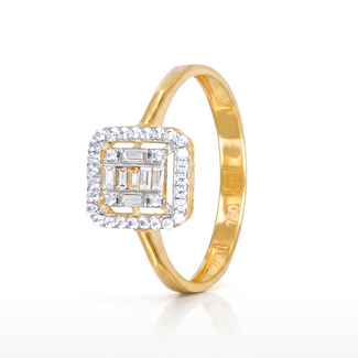 Gouden Ring met Baguette Zirkonia