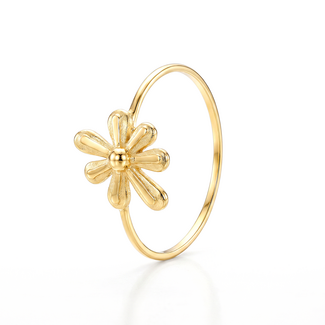 Gouden Bloem Ring