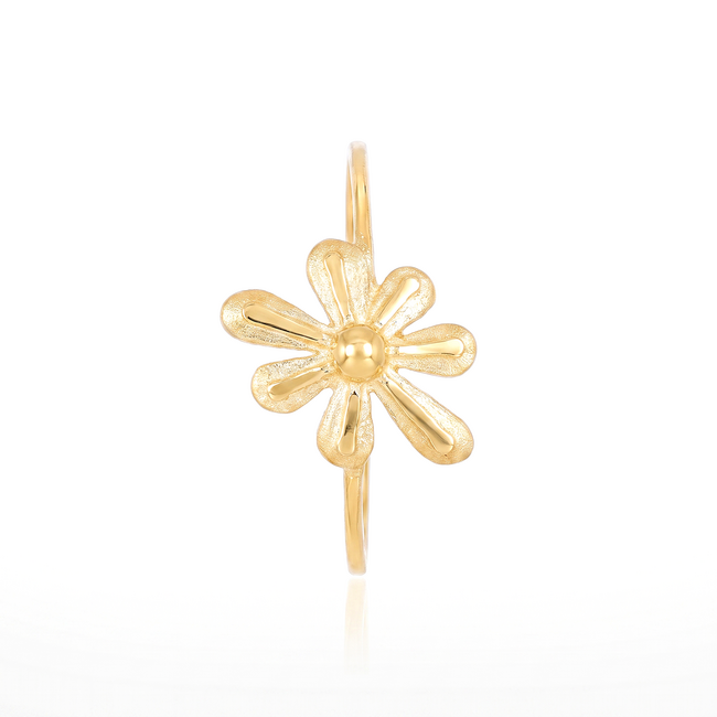 18k gouden bloemring maat 17 1/4