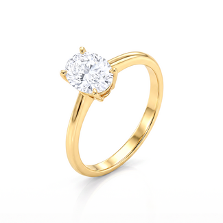 Klassieke Ovalen Solitaire Ring