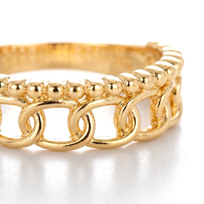 Luxe gouden Dubbele Kettingstijl Damesring