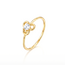 18k Gouden Klaver Ring met Zirkonia Steen