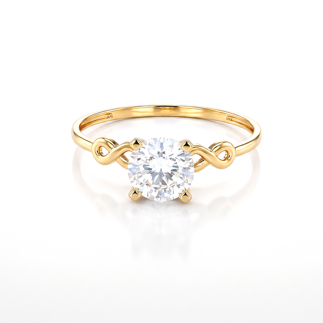 Elegante 18 Karaat Gouden Ring met Zirkonia