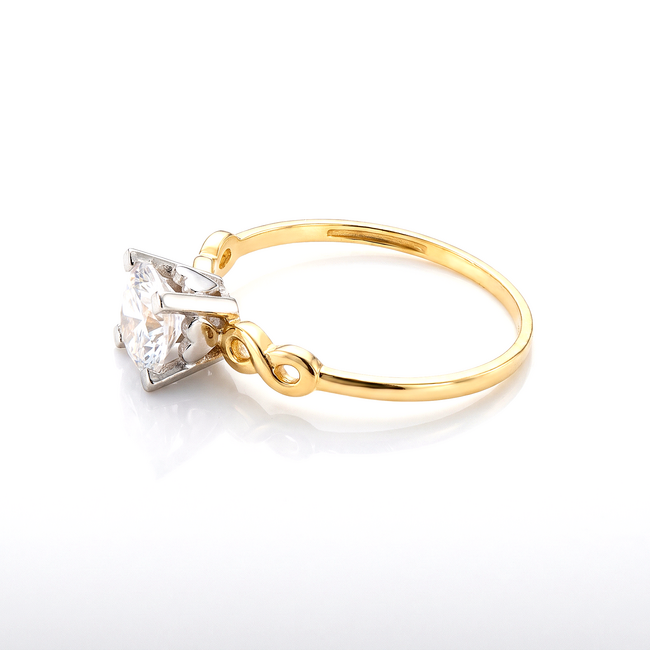 Elegante 18 Karaat Gouden Ring met Zirkonia