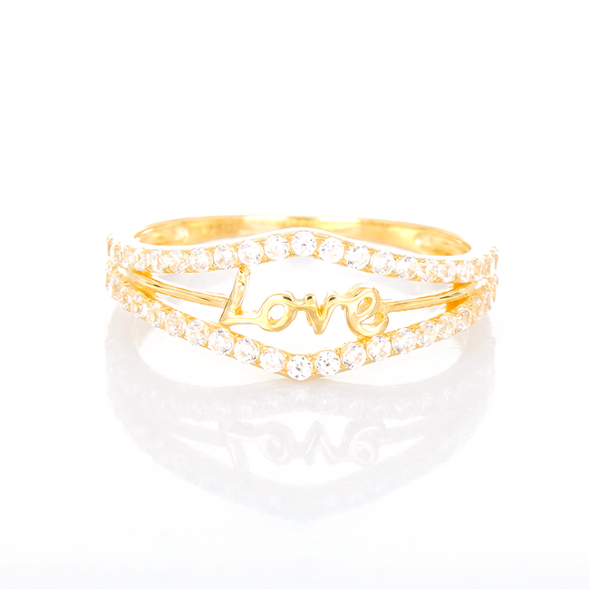 18 karaat Gouden love ring