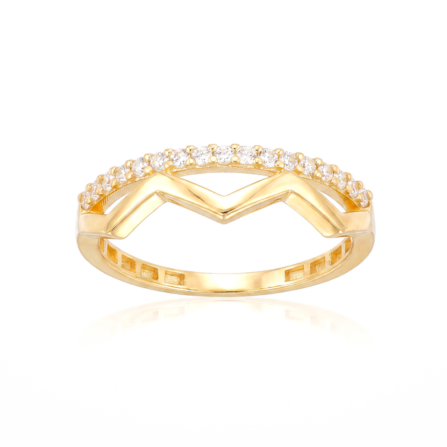 18 karaat gouden zig/zag ring