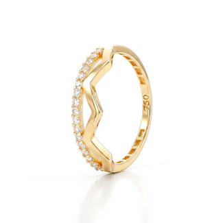 Gouden zig/zag ring