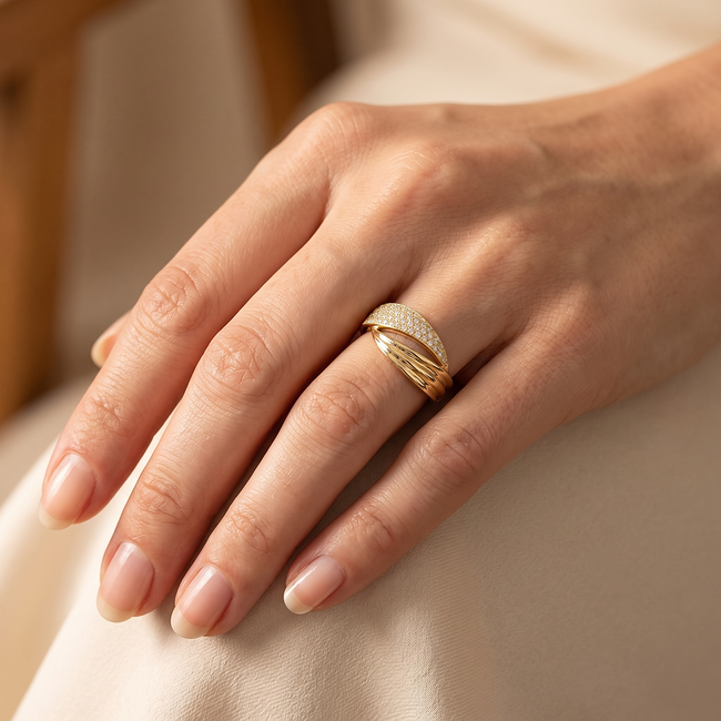 18 karaat gouden ring dames
