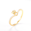 18 karaat gouden ring met teddy beer en zirkonia