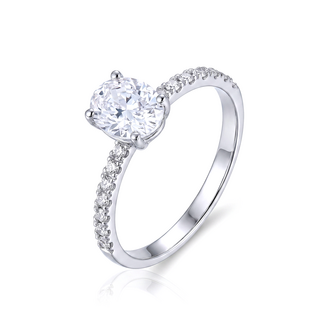 Witgouden Solitaire Ring met Zirkonia