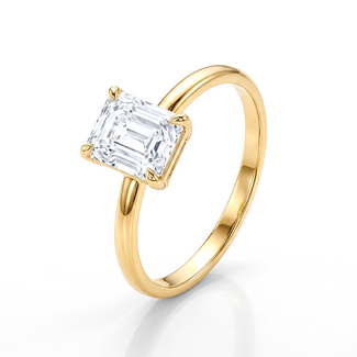 Geelgouden Solitaire Ring met Zirkonia