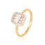 Gouden ring met baguette zirkonia
