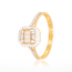 Gouden damesring met baguette zirkonia