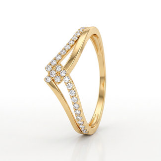 Gouden dubbel ring