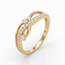 Gouden ring dames sierlijke lijn
