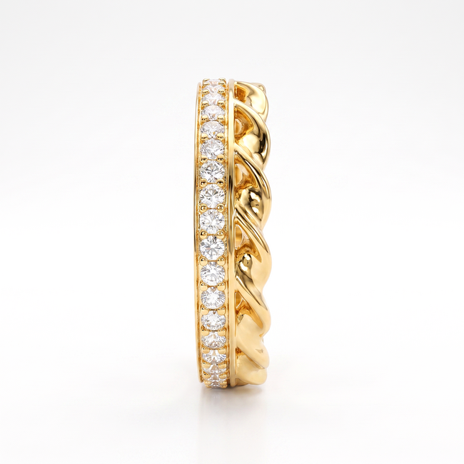 18 karaat gouden ring met gevlochten band