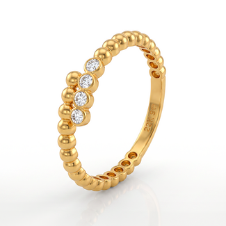 Roodgouden Ring met Zirkonia