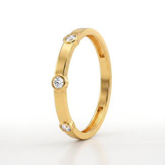 Roodgouden Ring met 3 Zirkonia