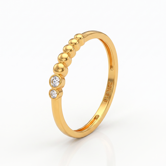 Roodgouden Ring met Zirkonia