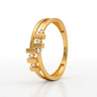 Roodgouden Ring met Zirkonia