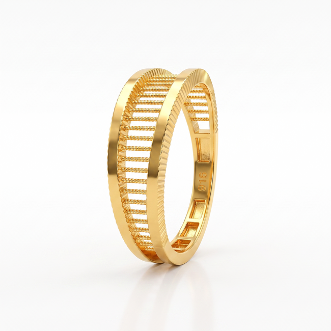 Roodgouden ring met open design