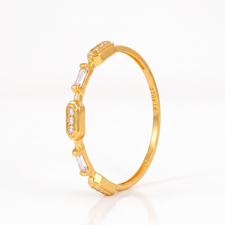 Geometrische Zirkonia Ring