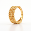 Elegante gouden ring met dorika balletjes