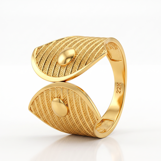 22 Karaat Gouden Ring Met Dubbel Design