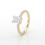 14 karaat Gouden ring rechthoekige zirkonia