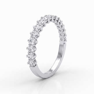 Witgouden Half Eternity Ring