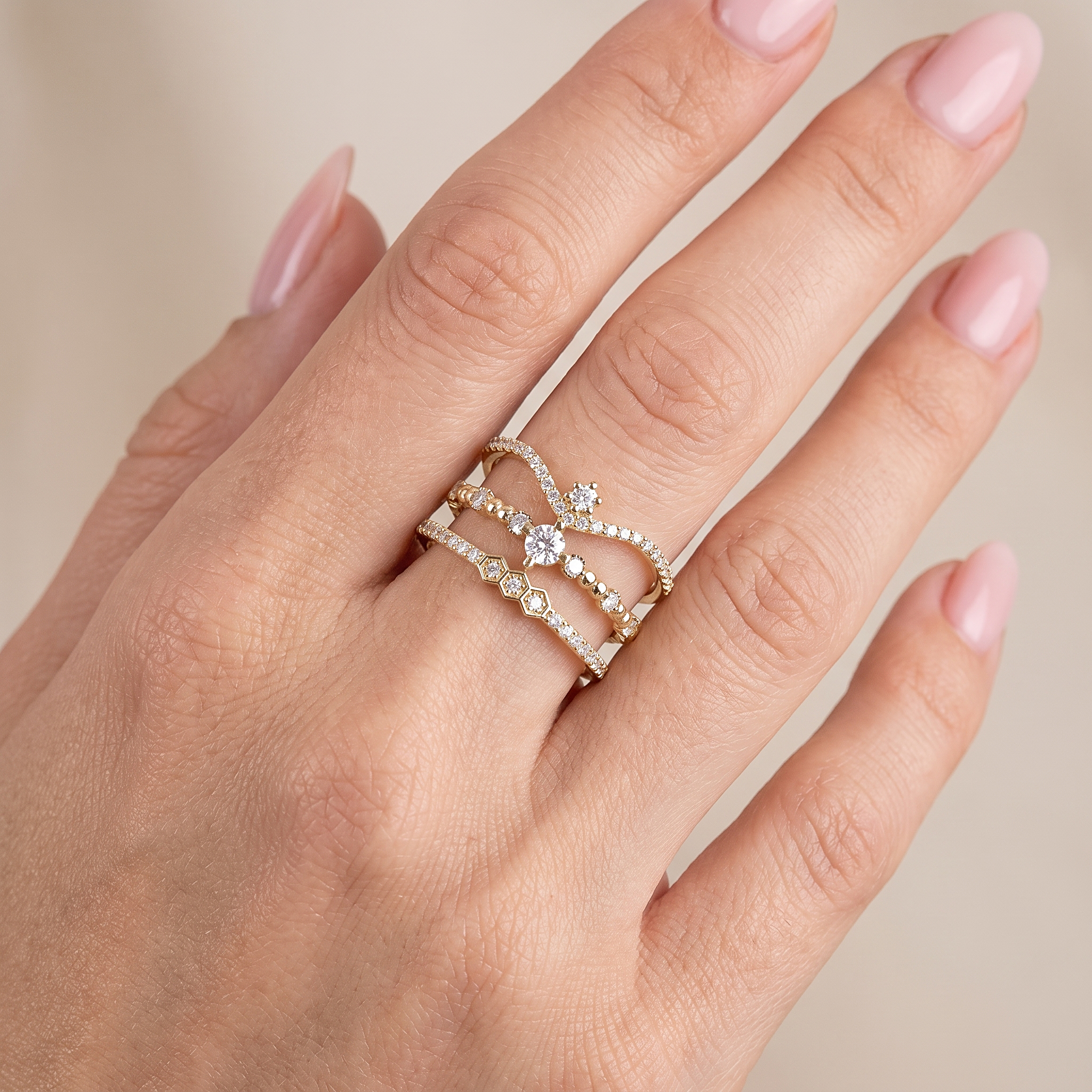 Gouden dames ring