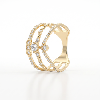 Kroonvormige Zirkonia Ring