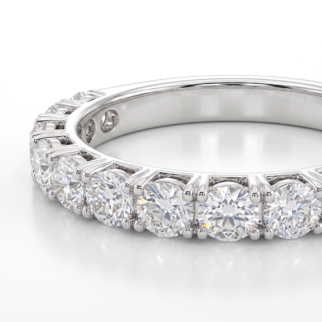 14 karaat witgouden eternity ring met zirkonia