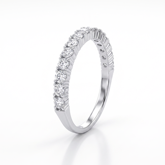 Witgouden Half Eternity Ring