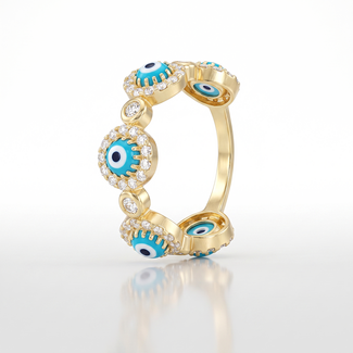 Evil Eye Ring Turquoise