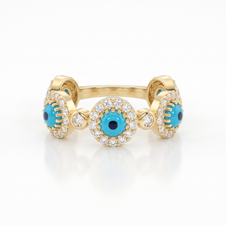 Evil Eye Ring Turquoise