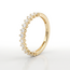 Elegante 14 karaat gouden rijring met zirkonia